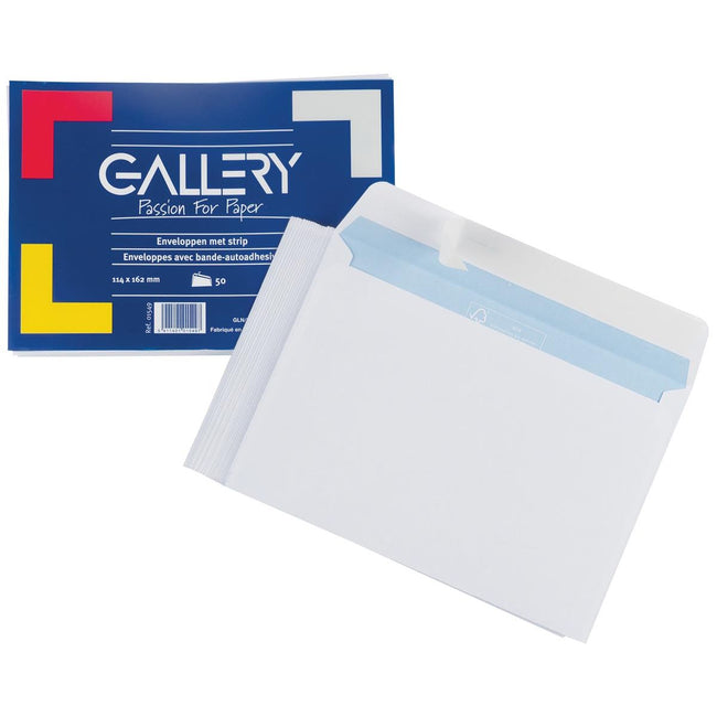 Gallery - Briefumschläge ft 114 x 162 mm, Streifenverschluss, 50 Stück