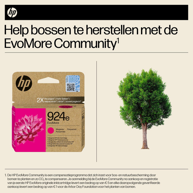 HP -  Inktcartridge  4k0u8ne 924e evomore rood