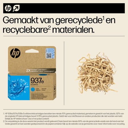 HP -  Inktcartridge  4s6w6ne 937e evomore blauw