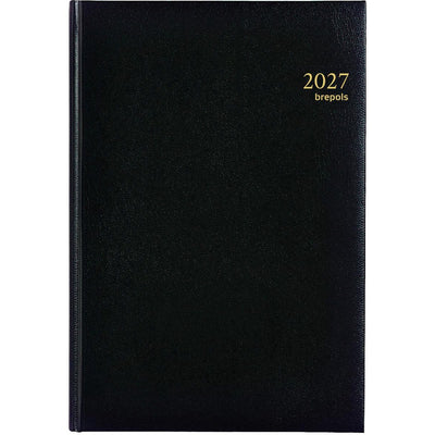 Brepols - Agenda 2026 Omega Lima 7 Tage/2 Seiten schwarz