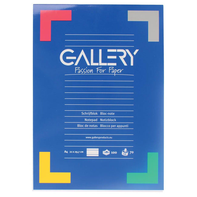 Galerie – Schreibblock, ft A4, liniert, 100 Blatt