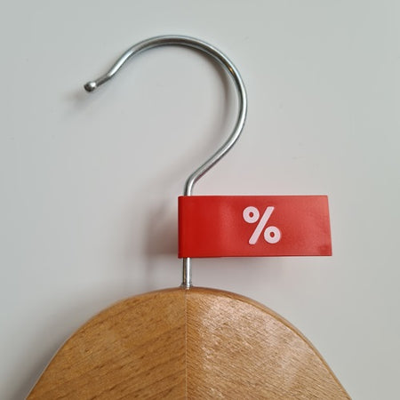 Klika -  Label vaantje kunststof kleur rood %