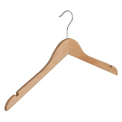 Klika – Blusen-/Hemd-Kleiderbügel, flache Kerbe, 43 cm