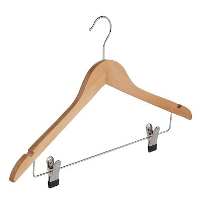 Klika – Blusen-/Hemd-Kleiderbügel mit Knickklammern, 43 cm