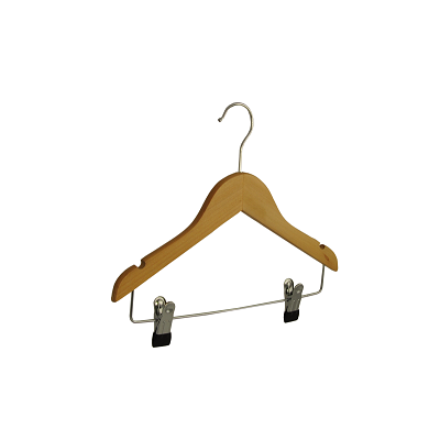 Klika – Kinder-Kleiderbügel mit flachem Kerbclip, 34 cm
