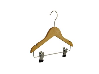 Klika – Kinder-Kleiderbügel mit flachem Kerbclip, 28 cm