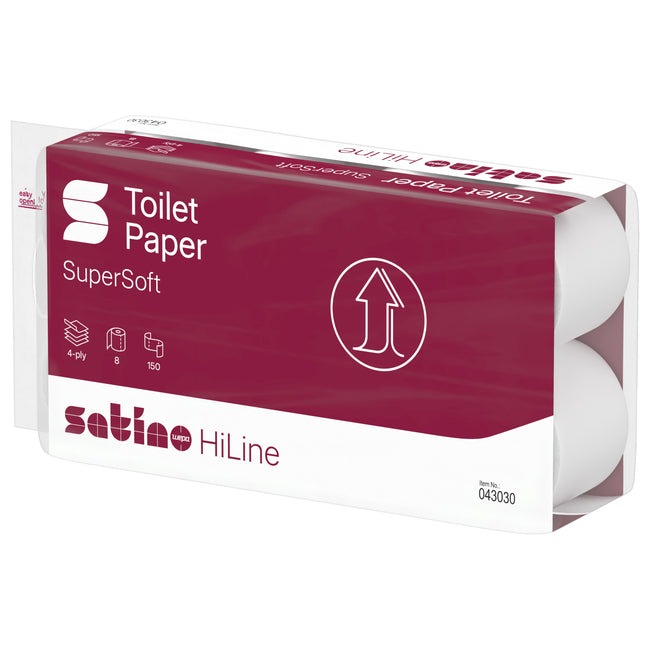 Satino von WEPA - Toilettenpapier Satino MT1 Prestige 4-lagig 150 Blatt weiß 043030