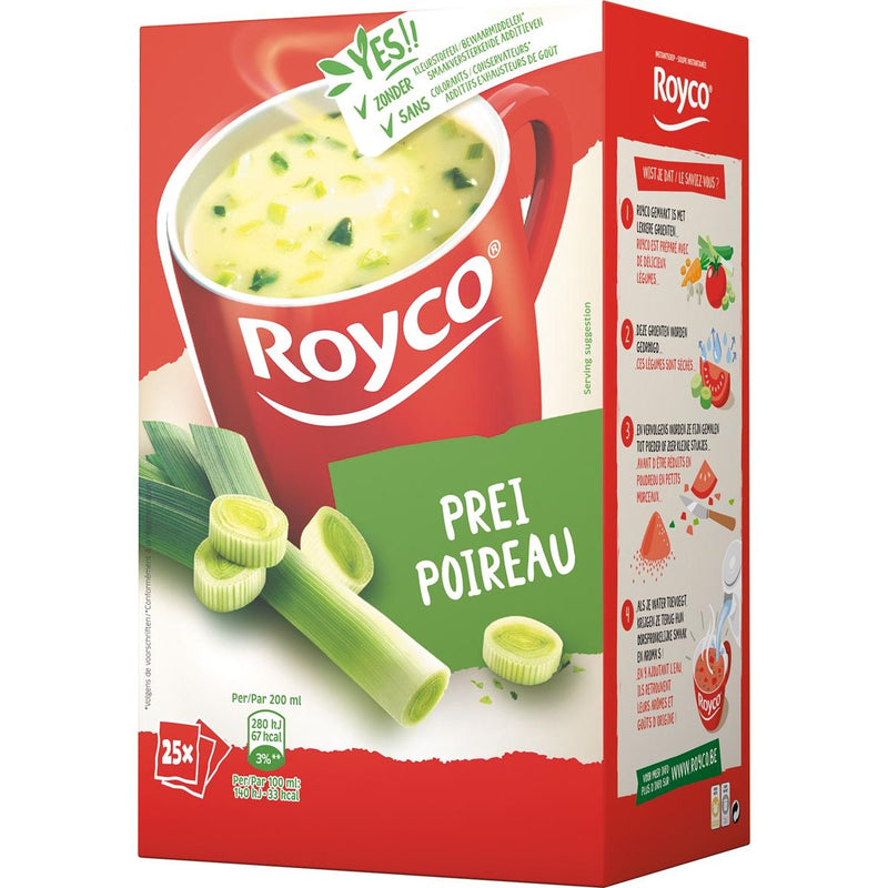 Royco - Minutensuppe klassischer Lauch, Packung mit 25 Beuteln