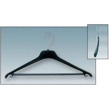 Klika - Kombi-Kleiderbügel 45 cm schwarz mit Hosenstange