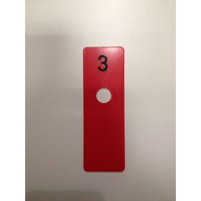 Klika - Kammerscheibe rot 40x120 mm NUMMER 3 40 Stück
