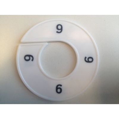 Klika -  Maatring 9cm wit/zwart 9