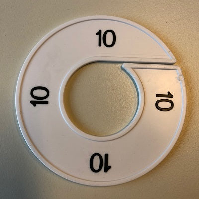 Klika -  Maatring 9cm wit/zwart 10