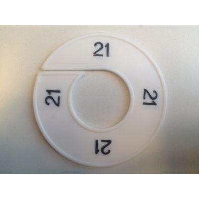 Klika -  Maatring 9cm wit/zwart 21