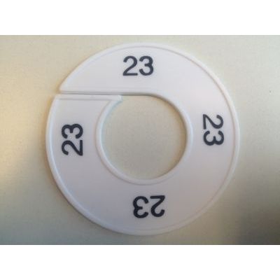 Klika -  Maatring 9cm wit/zwart 23