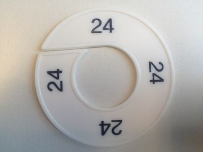 Klika -  Maatring 9cm wit/zwart 24