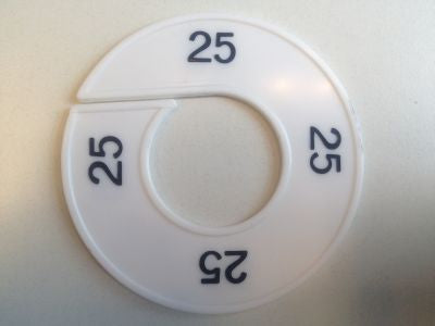 Klika -  Maatring 9cm wit/zwart 25