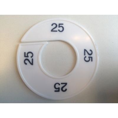 Klika -  Maatring 9cm wit/zwart 25