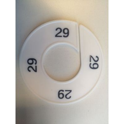Klika -  Maatring 9cm wit/zwart 29