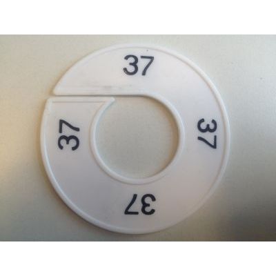 Klika -  Maatring 9cm wit/zwart 37