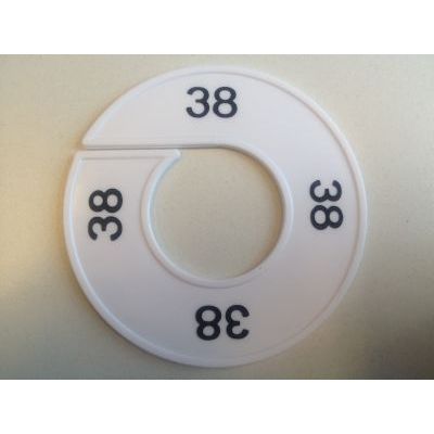 Klika -  Maatring 9cm wit/zwart 38