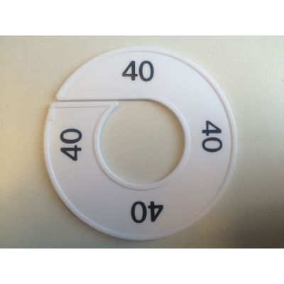 Klika -  Maatring 9cm wit/zwart 40