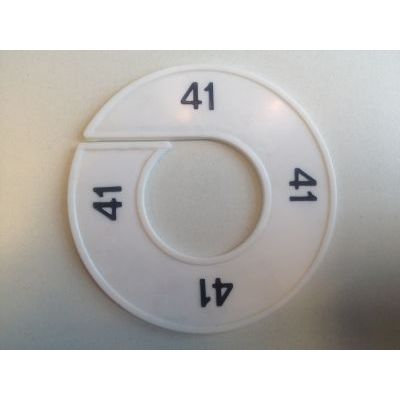 Klika -  Maatring 9cm wit/zwart 41