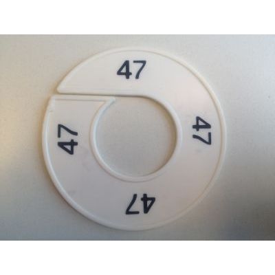 Klika -  Maatring 9cm wit/zwart 47