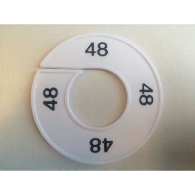 Klika -  Maatring 9cm wit/zwart 48