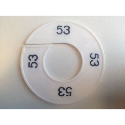 Klika -  Maatring 9cm wit/zwart 53