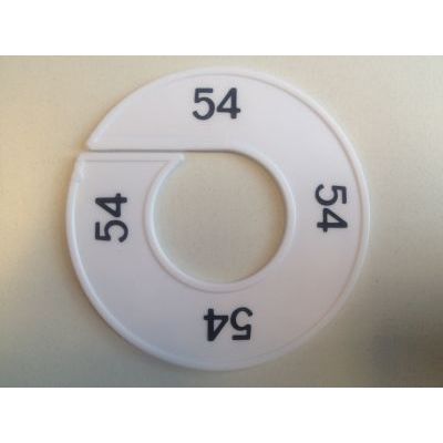 Klika -  Maatring 9cm wit/zwart 54