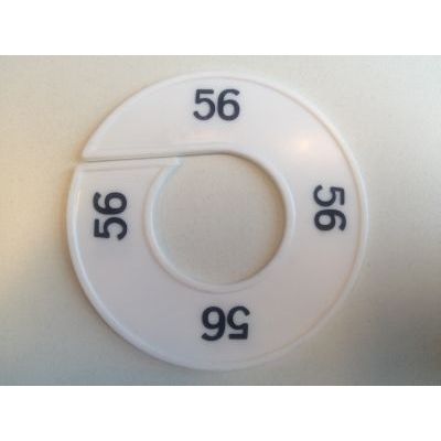 Klika -  Maatring 9cm wit/zwart 56