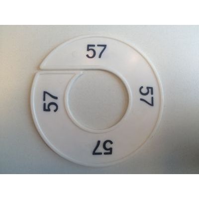 Klika -  Maatring 9cm wit/zwart 57