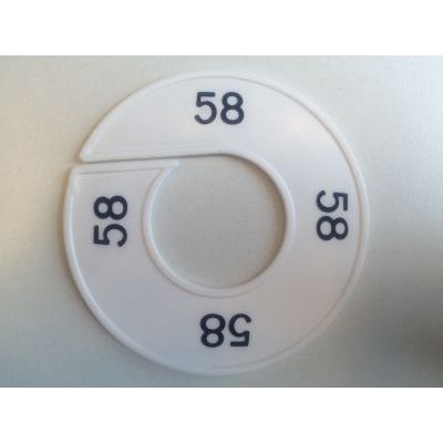 Klika -  Maatring 9cm wit/zwart 58