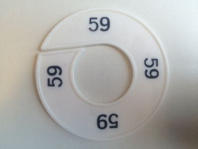 Klika -  Maatring 9cm wit/zwart 59