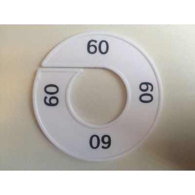 Klika -  Maatring 9cm wit/zwart 60