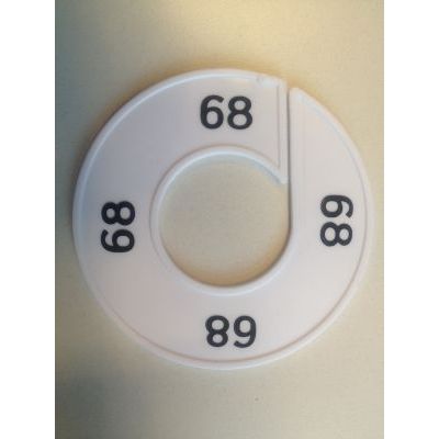 Klika -  Maatring 9cm wit/zwart 68