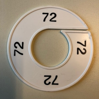 Klika -  Maatring 9cm wit/zwart 72