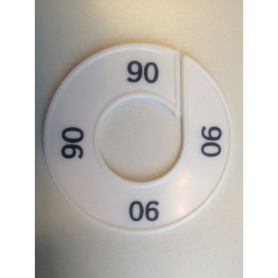 Klika -  Maatring 9cm wit/zwart 90