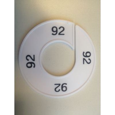 Klika -  Maatring 9cm wit/zwart 92