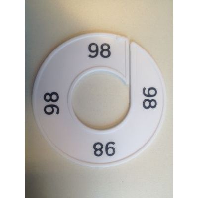 Klika -  Maatring 9cm wit/zwart 98