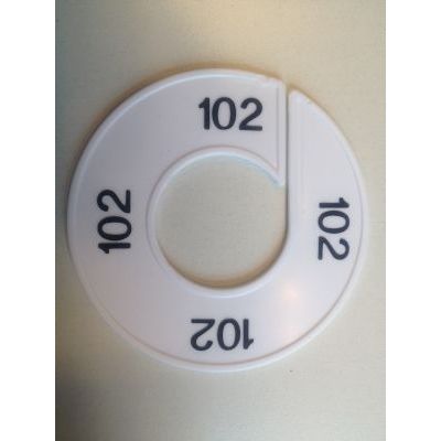 Klika -  Maatring 9cm wit/zwart 102