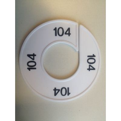 Klika -  Maatring 9cm wit/zwart 104