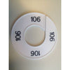Klika -  Maatring 9cm wit/zwart 106