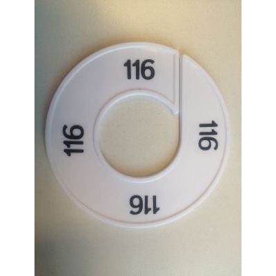 Klika -  Maatring 9cm wit/zwart 116