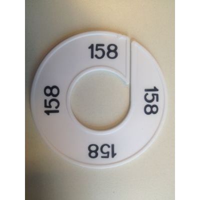 Klika -  Maatring 9cm wit/zwart 158