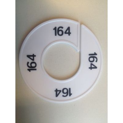 Klika -  Maatring 9cm wit/zwart 164