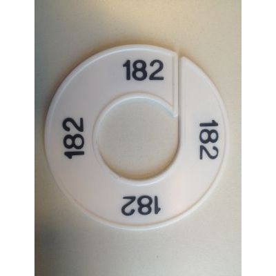 Klika -  Maatring 9cm wit/zwart 182