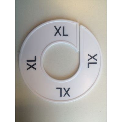 Klika -  Maatring 9cm wit/zwart XL