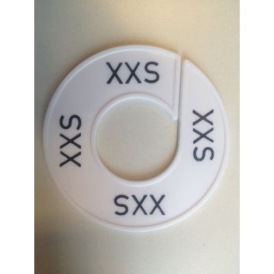 Klika -  Maatring 9cm wit/zwart XXS