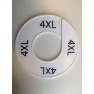 Klika -  Maatring 9cm wit/zwart 4XL